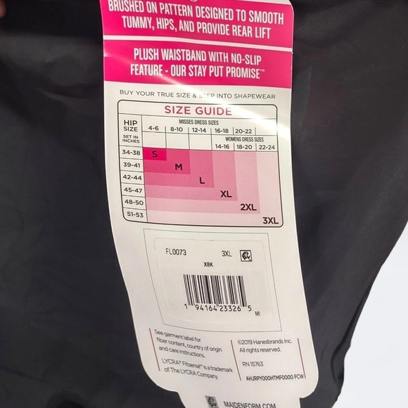 Maidenform Flexees High Waist Brief Sculpts Ultra Firm Cooling FL0073 Black 3XL - Picture 6 of 6